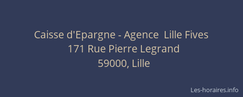 Caisse d'Epargne - Agence  Lille Fives