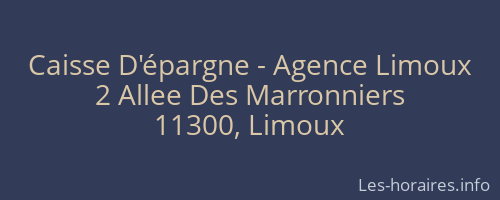 Caisse D'épargne - Agence Limoux