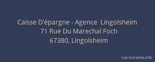 Caisse D'épargne - Agence  Lingolsheim