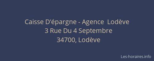 Caisse D'épargne - Agence  Lodève