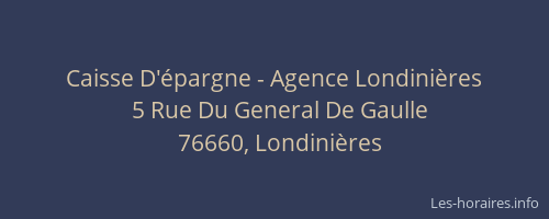 Caisse D'épargne - Agence Londinières