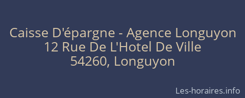Caisse D'épargne - Agence Longuyon
