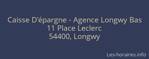 Caisse D'épargne - Agence Longwy Bas