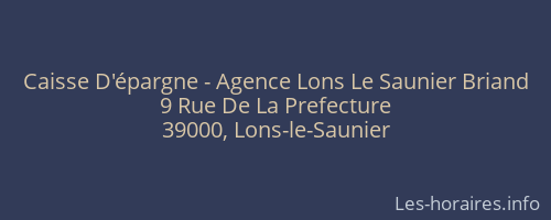 Caisse D'épargne - Agence Lons Le Saunier Briand