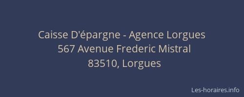 Caisse D'épargne - Agence Lorgues