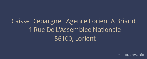 Caisse D'épargne - Agence Lorient A Briand