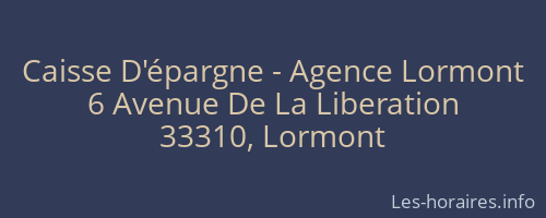 Caisse D'épargne - Agence Lormont