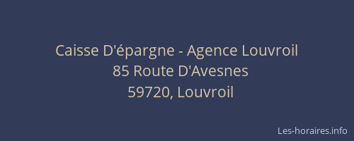 Caisse D'épargne - Agence Louvroil