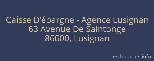Caisse D'épargne - Agence Lusignan