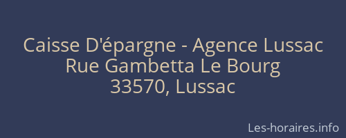 Caisse D'épargne - Agence Lussac