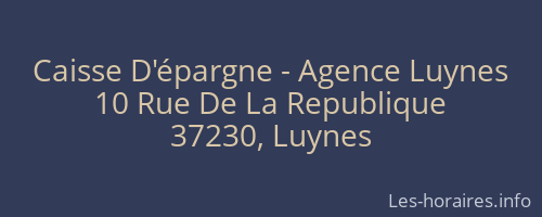 Caisse D'épargne - Agence Luynes