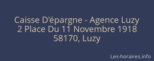 Caisse D'épargne - Agence Luzy