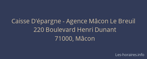 Caisse D'épargne - Agence Mâcon Le Breuil