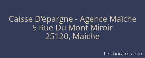 Caisse D'épargne - Agence Maîche