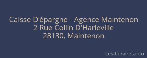 Caisse D'épargne - Agence Maintenon