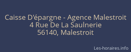 Caisse D'épargne - Agence Malestroit