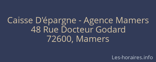 Caisse D'épargne - Agence Mamers