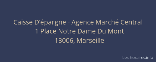 Caisse D'épargne - Agence Marché Central