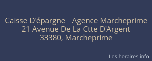 Caisse D'épargne - Agence Marcheprime