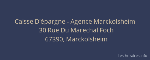 Caisse D'épargne - Agence Marckolsheim