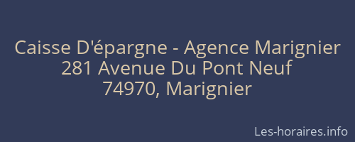 Caisse D'épargne - Agence Marignier