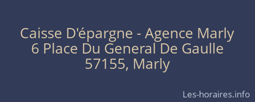 Caisse D'épargne - Agence Marly