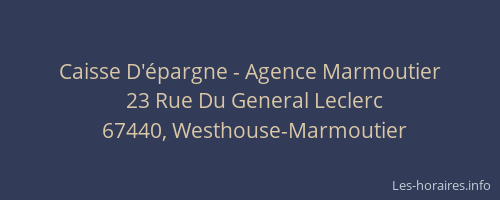 Caisse D'épargne - Agence Marmoutier