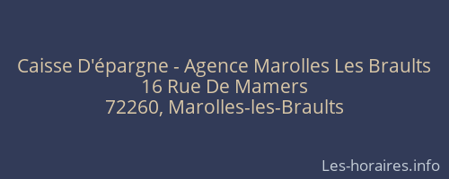 Caisse D'épargne - Agence Marolles Les Braults