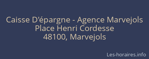 Caisse D'épargne - Agence Marvejols