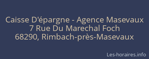 Caisse D'épargne - Agence Masevaux