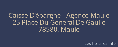 Caisse D'épargne - Agence Maule