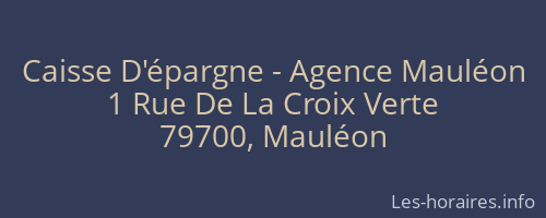 Caisse D'épargne - Agence Mauléon