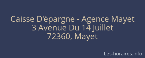 Caisse D'épargne - Agence Mayet
