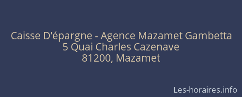 Caisse D'épargne - Agence Mazamet Gambetta