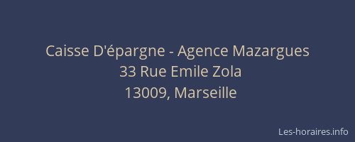Caisse D'épargne - Agence Mazargues