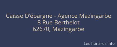 Caisse D'épargne - Agence Mazingarbe