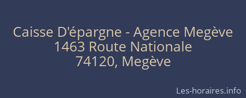 Caisse D'épargne - Agence Megève