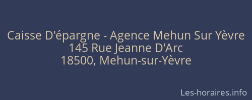 Caisse D'épargne - Agence Mehun Sur Yèvre