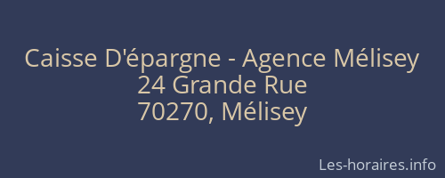 Caisse D'épargne - Agence Mélisey
