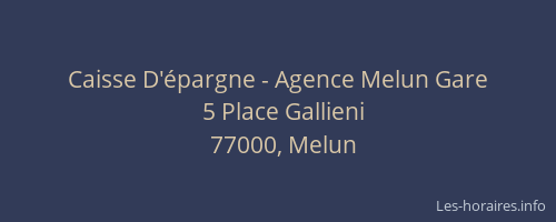 Caisse D'épargne - Agence Melun Gare