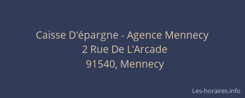 Caisse D'épargne - Agence Mennecy