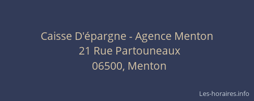 Caisse D'épargne - Agence Menton