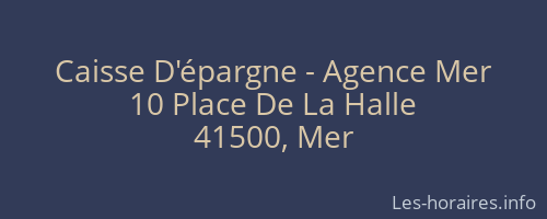 Caisse D'épargne - Agence Mer