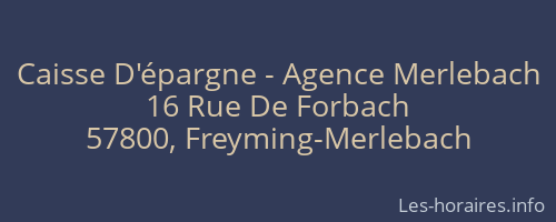 Caisse D'épargne - Agence Merlebach