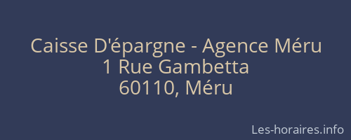 Caisse D'épargne - Agence Méru