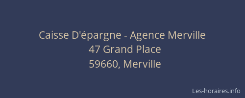 Caisse D'épargne - Agence Merville