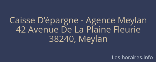 Caisse D'épargne - Agence Meylan