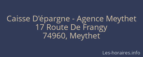 Caisse D'épargne - Agence Meythet