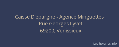 Caisse D'épargne - Agence Minguettes