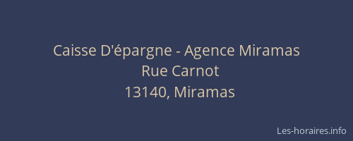 Caisse D'épargne - Agence Miramas